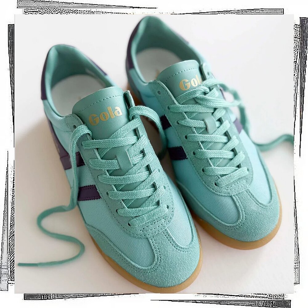 NWT: Sea Mist / Plum Retro Sporty Soccer Inspired Sneakers (7) by Gola - Picture 3 of 4
